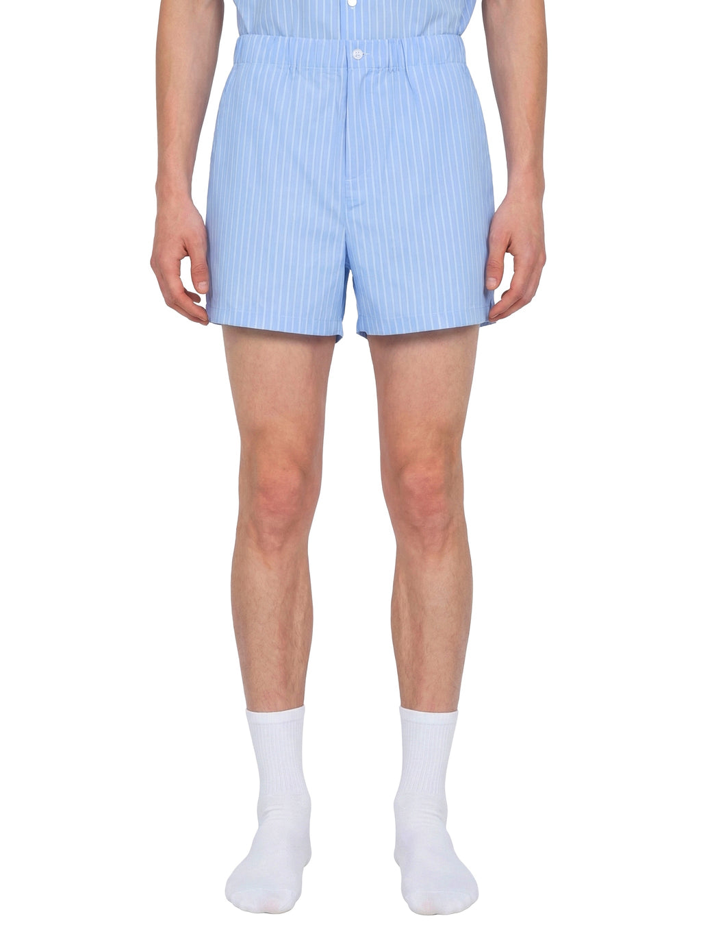 Men’s Striped Elastic Waist Shorts