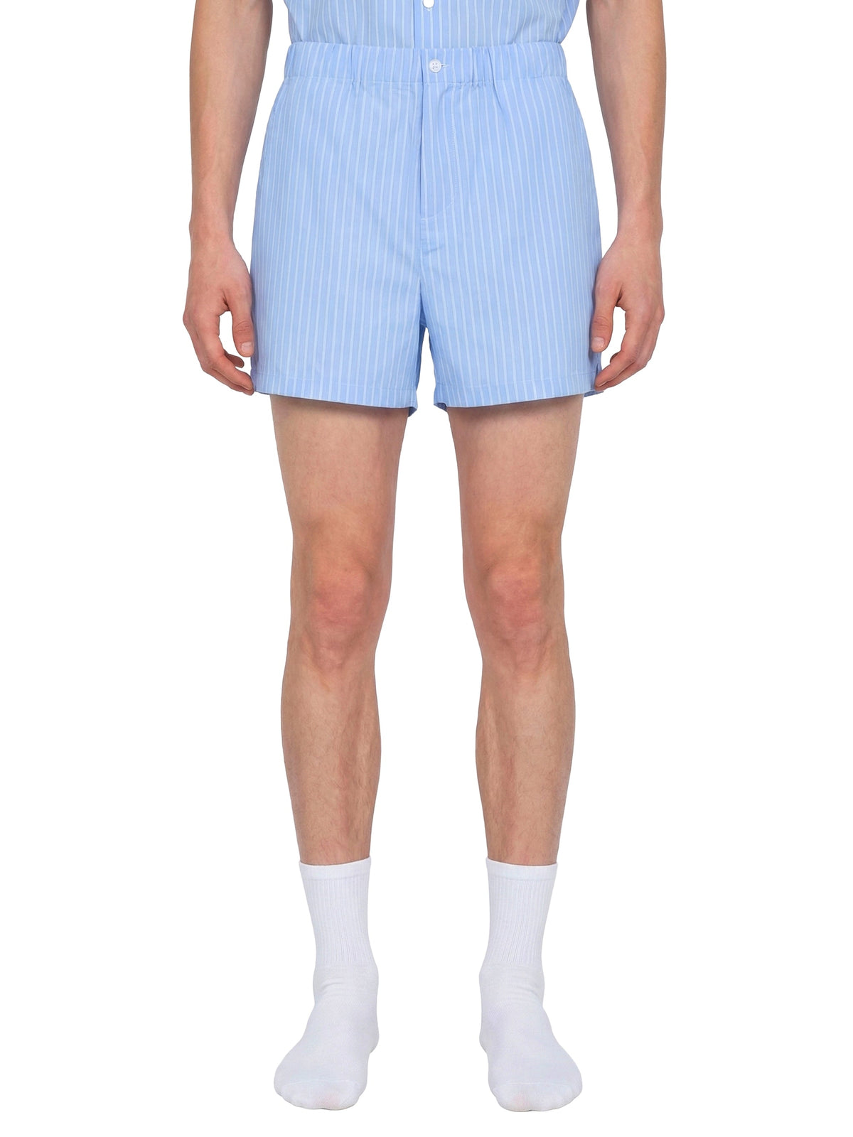 Men’s Striped Elastic Waist Shorts