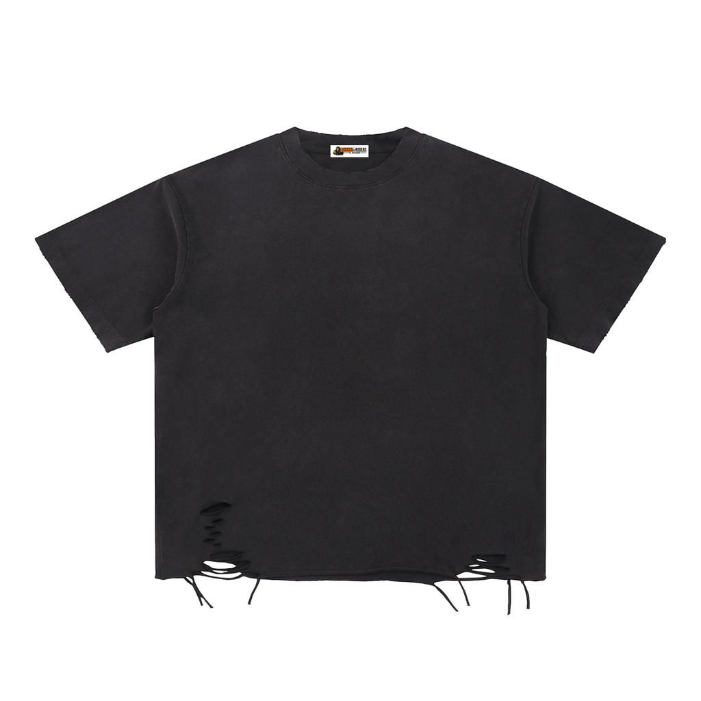 Snow Washed Raw-Hem T-Shirt