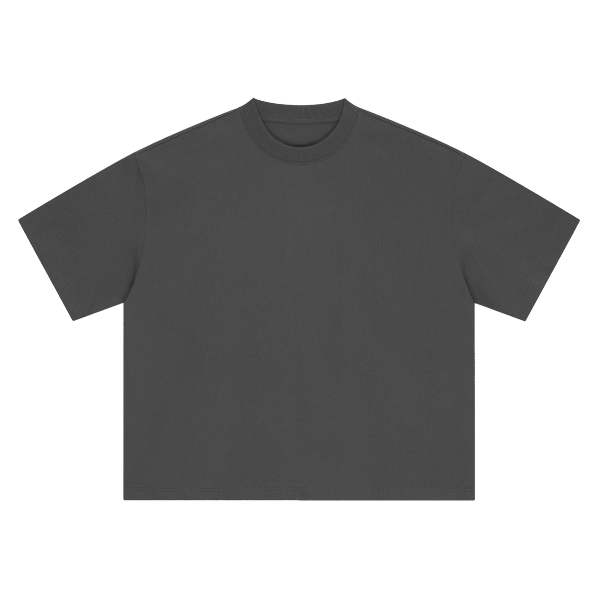 Dark Grey Unisex Boxy Oversized T-Shirt front view