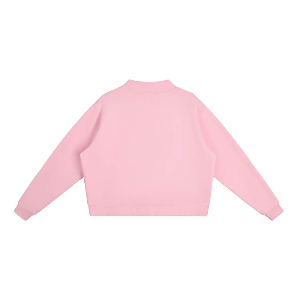 Comes With Pet Hair Essential Fleece Mock-Neck Crew Sweatshirt