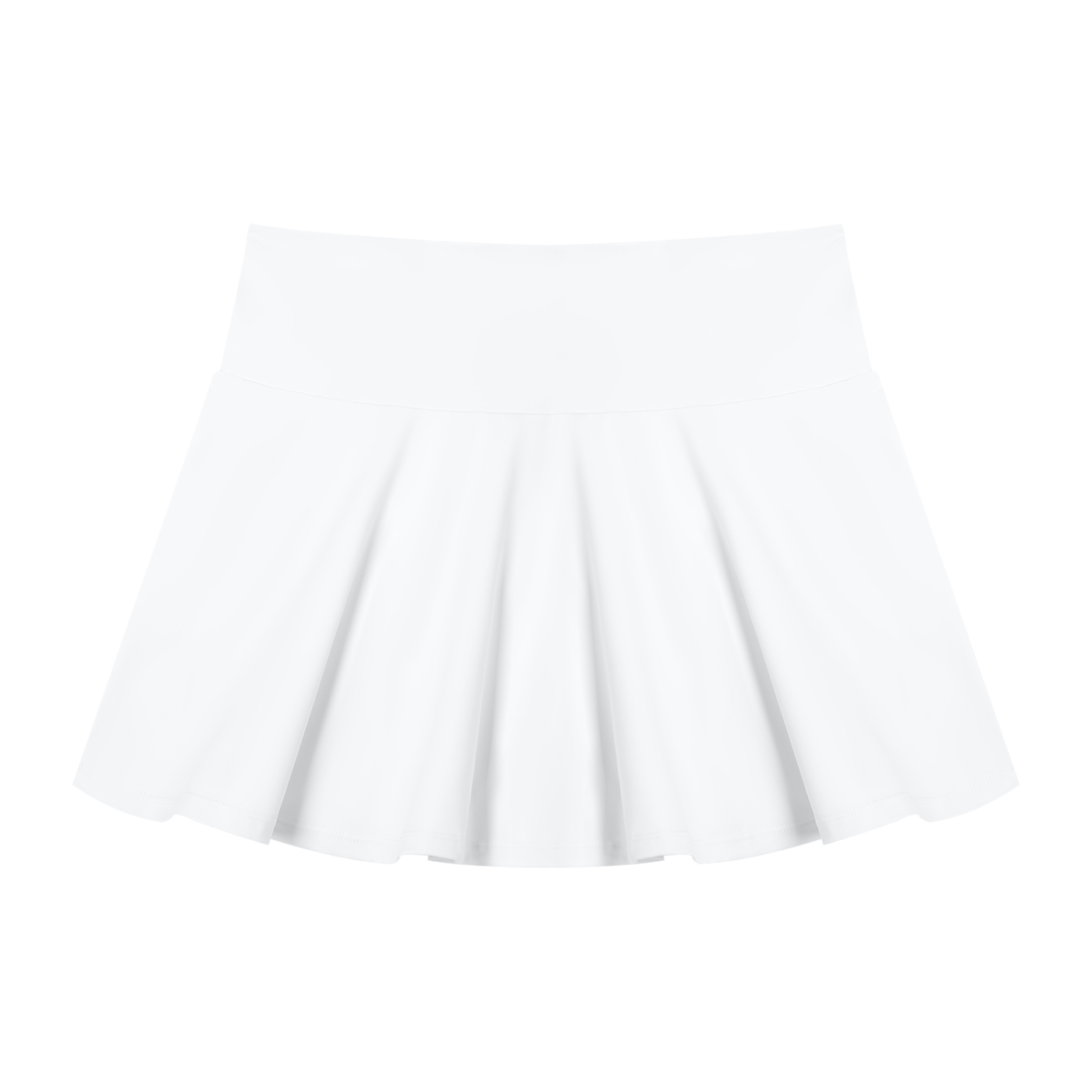 White Women’s Pleated A-Line Skirt front