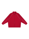 Reflective Striped Raglan Sleeve Jacket