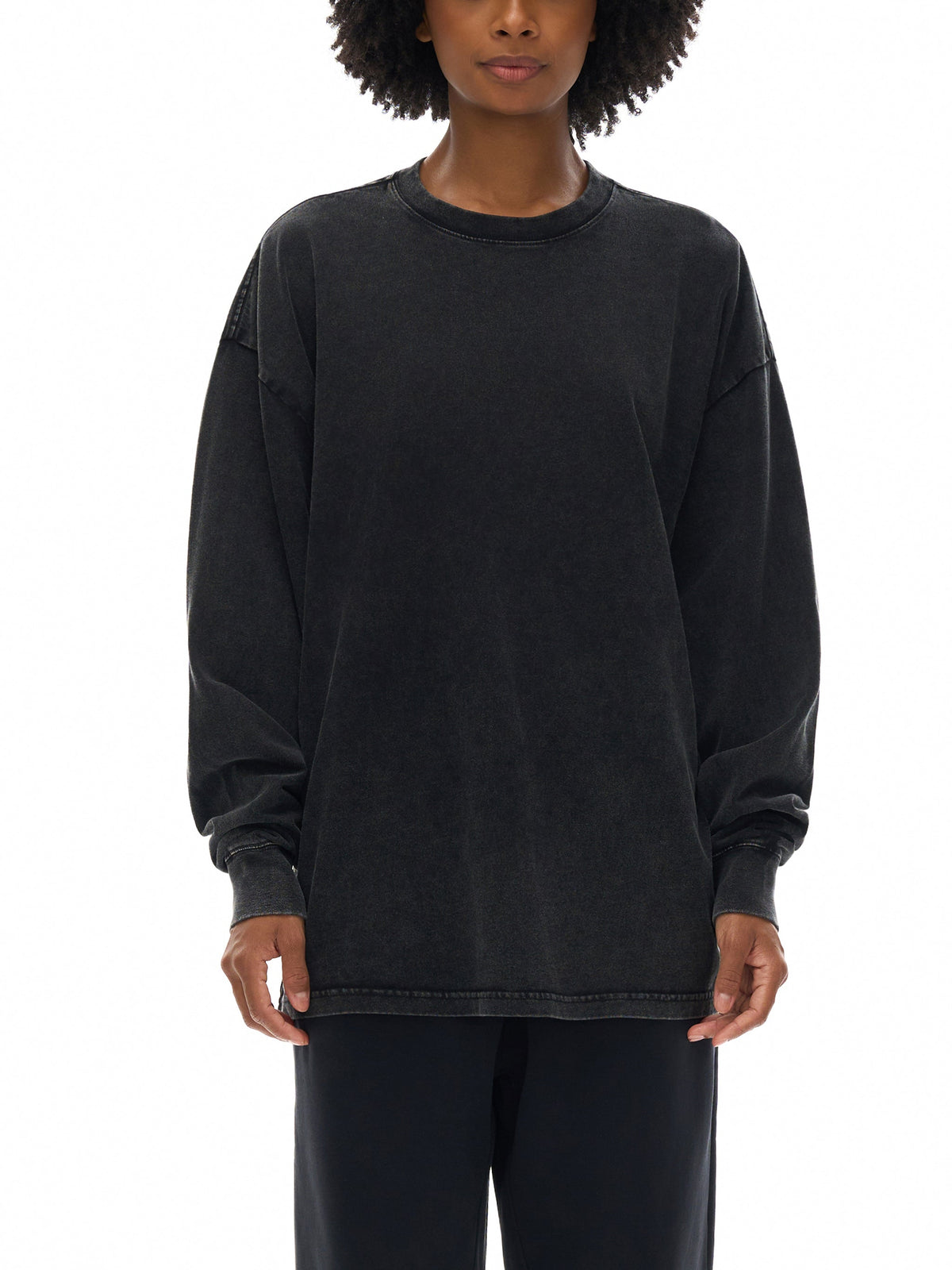 Acid Wash Oversize Long Sleeve T-Shirt