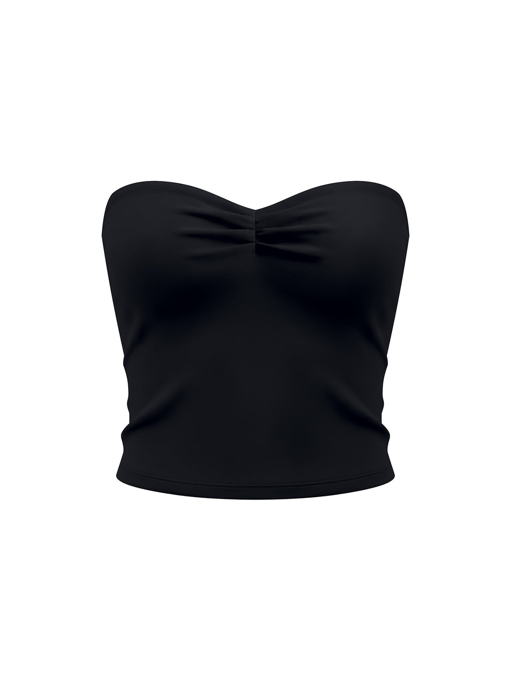Women's Ruched Cropped Tube Top