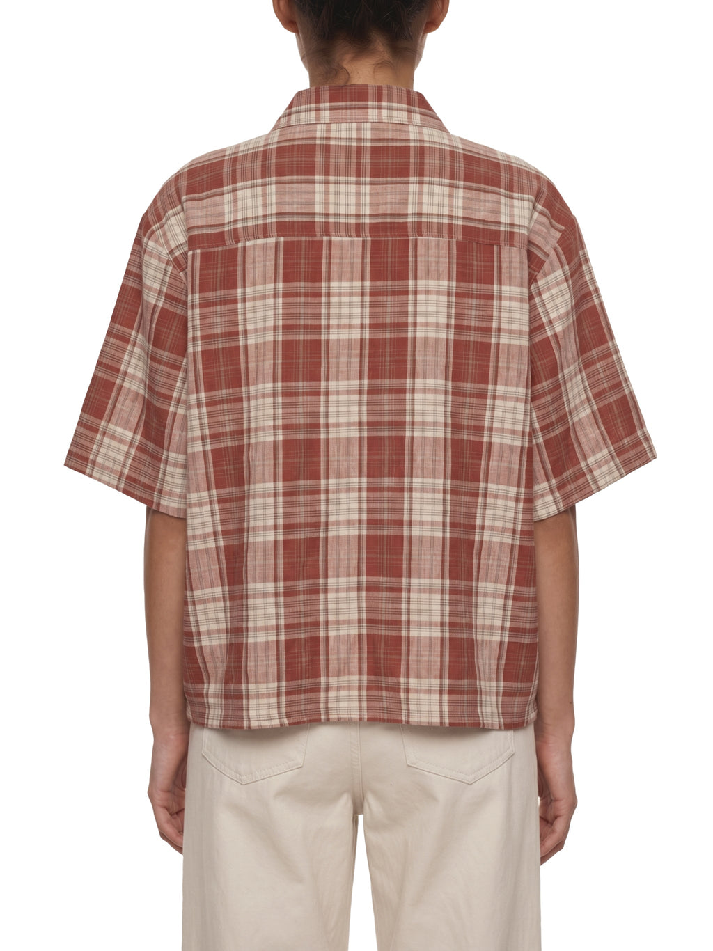 Unisex Plaid Boxy Short Sleeve Shirt