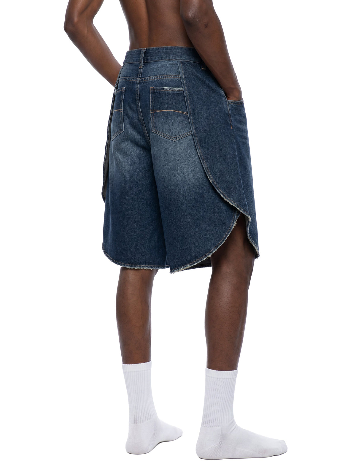 Men’s Wide-Leg Denim Shorts