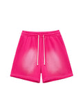 Sun Fade Raw Edge Cotton Shorts