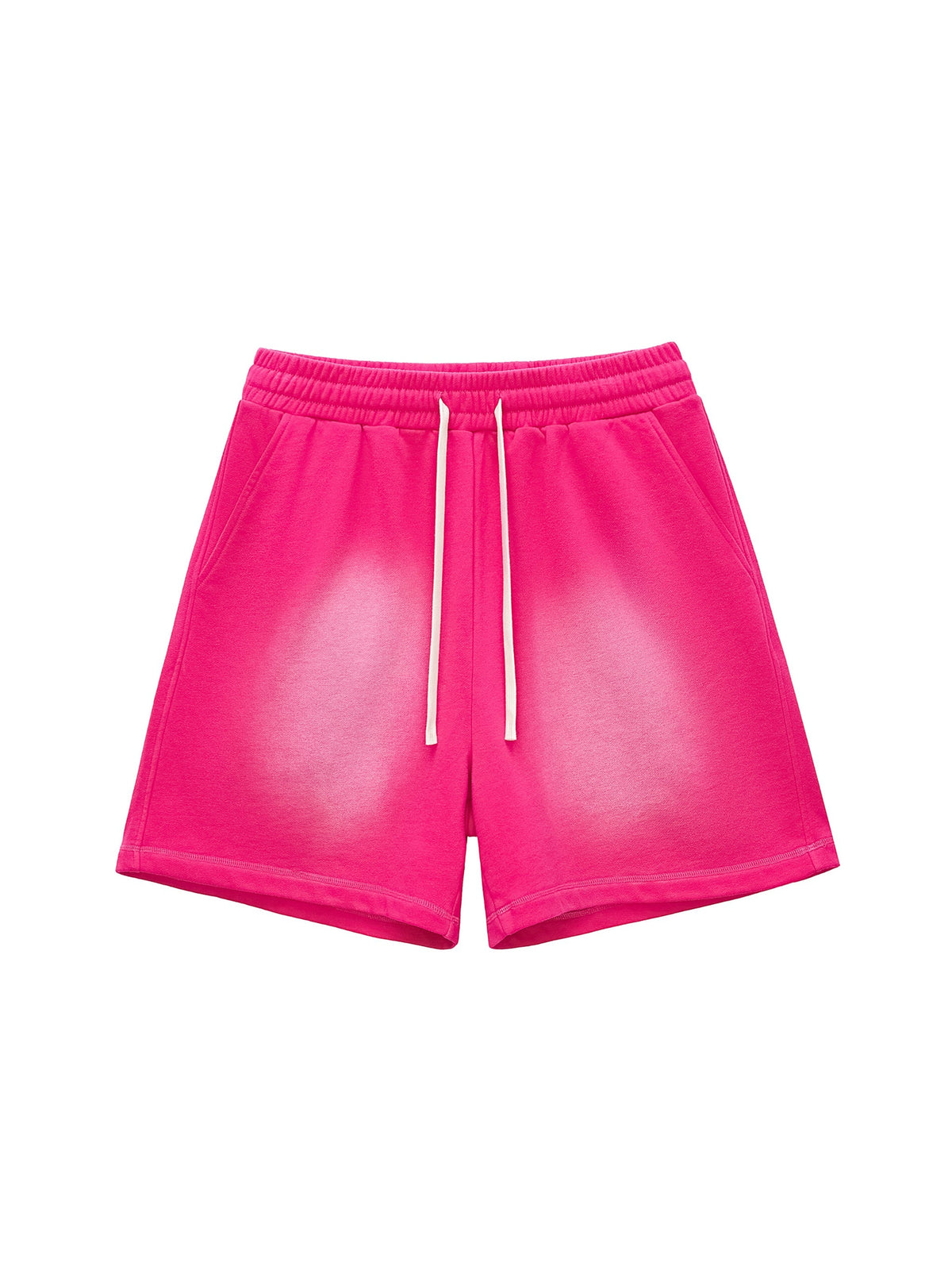 Sun Fade Raw Edge Cotton Shorts