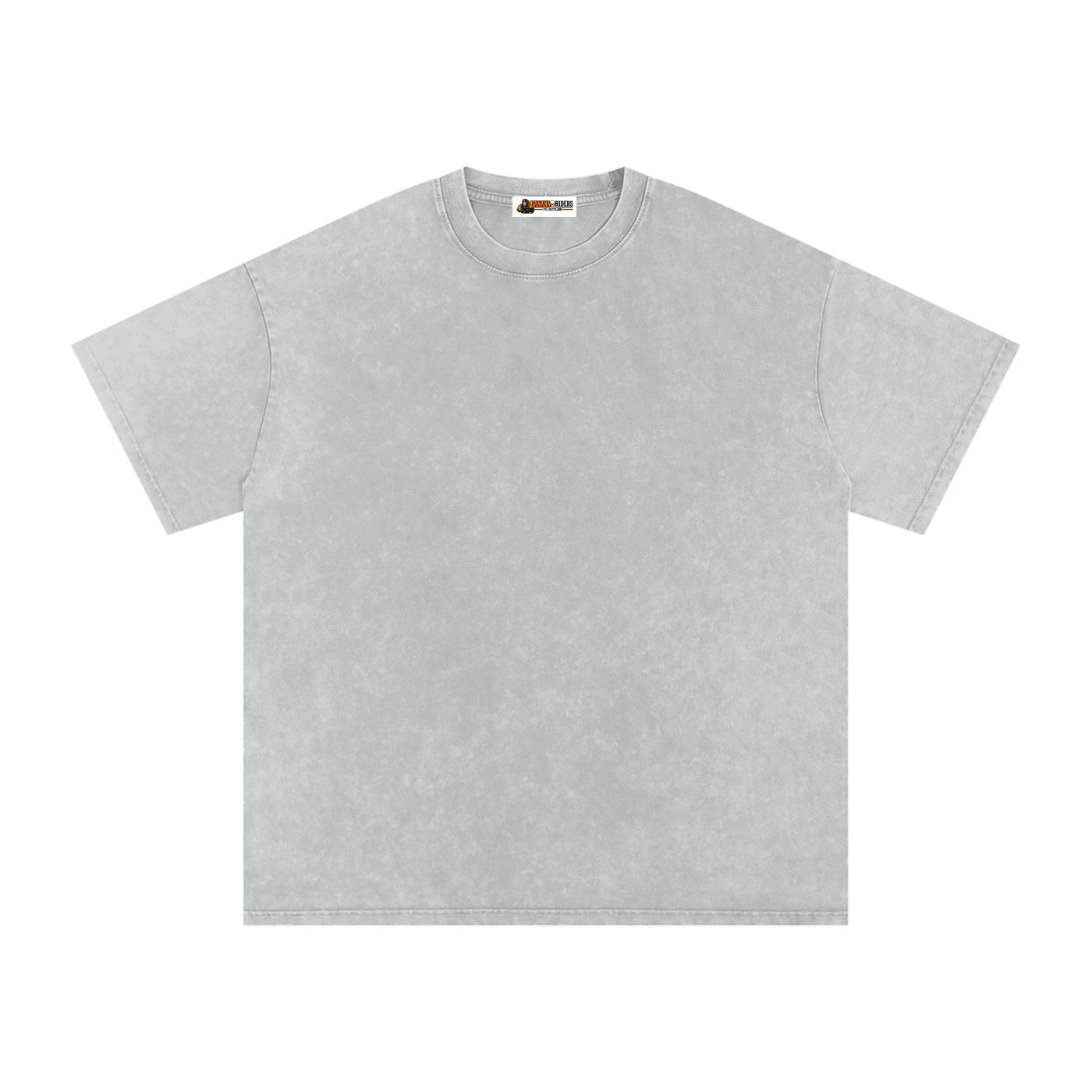 Light Grey Snow-Washed Oversized Cotton T-Shirt – front view