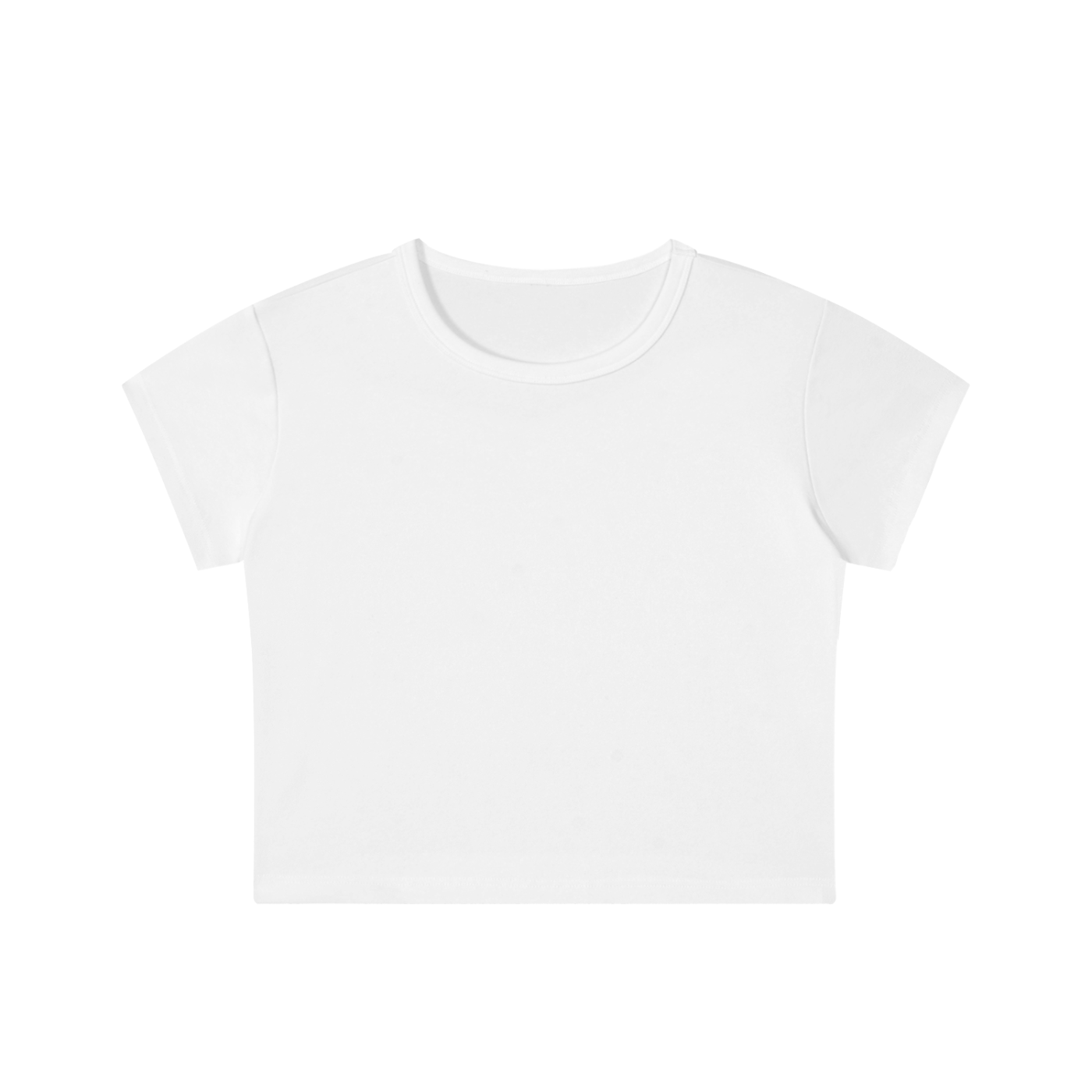 Women’s snow washed crop top in White — front view