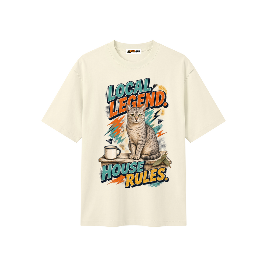 Local Legend House Rules Unisex Heavyweight Oversized T-Shirt