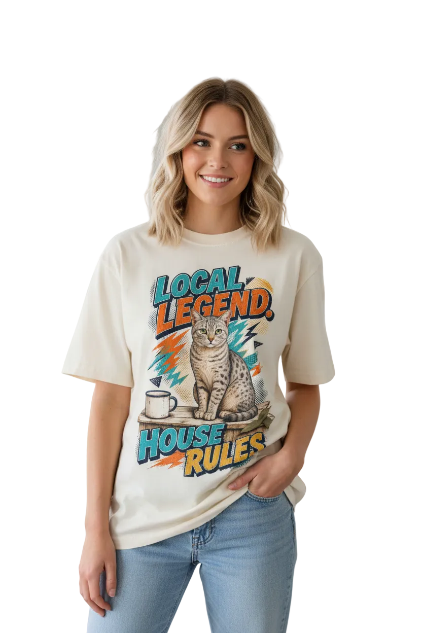 Local Legend House Rules Unisex Heavyweight Oversized T-Shirt
