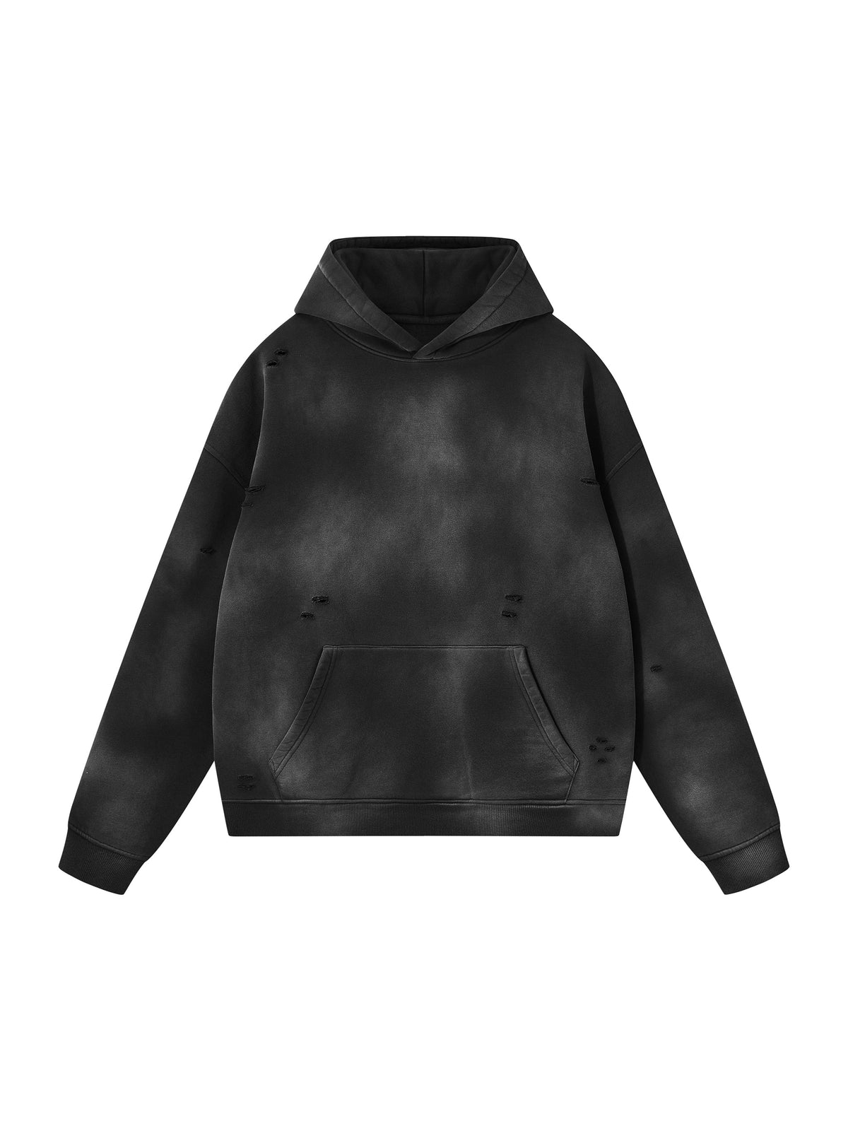 Unisex Sunfade Frayed Fleece Hoodie