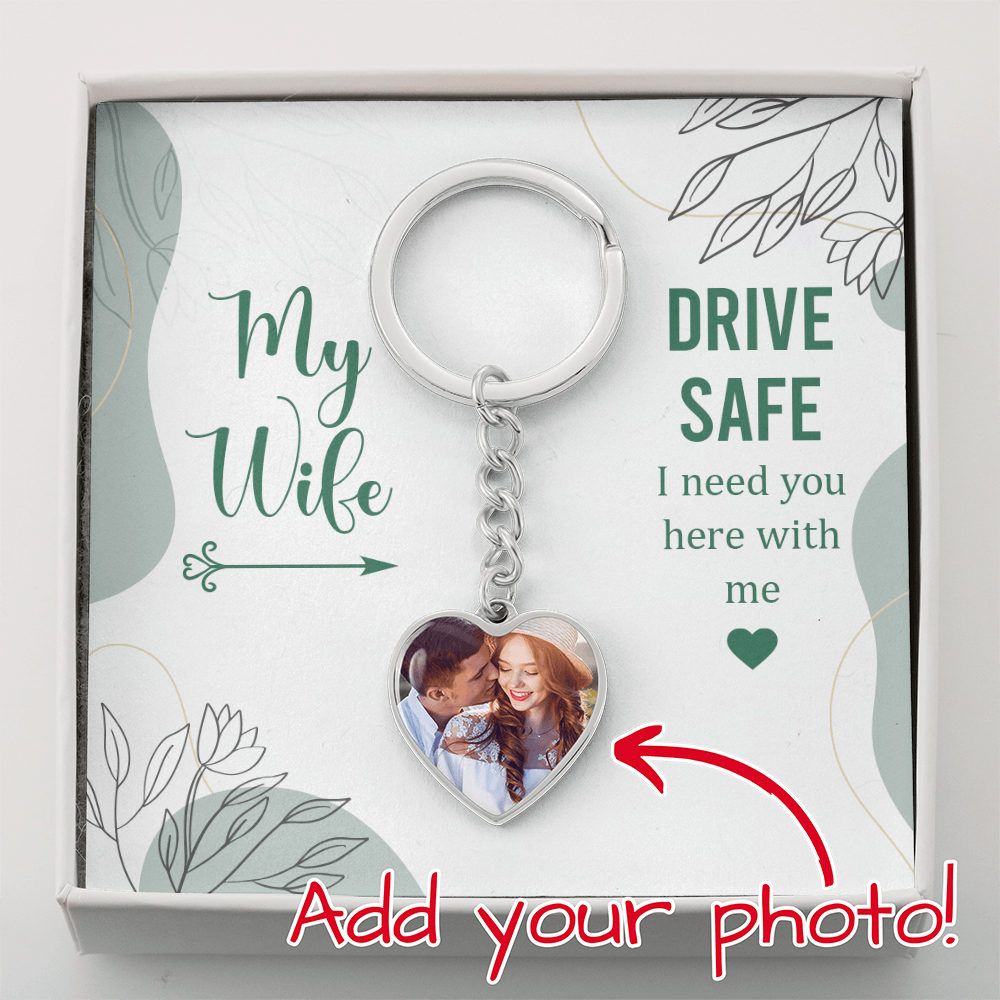Personalised Photo Heart Keychain