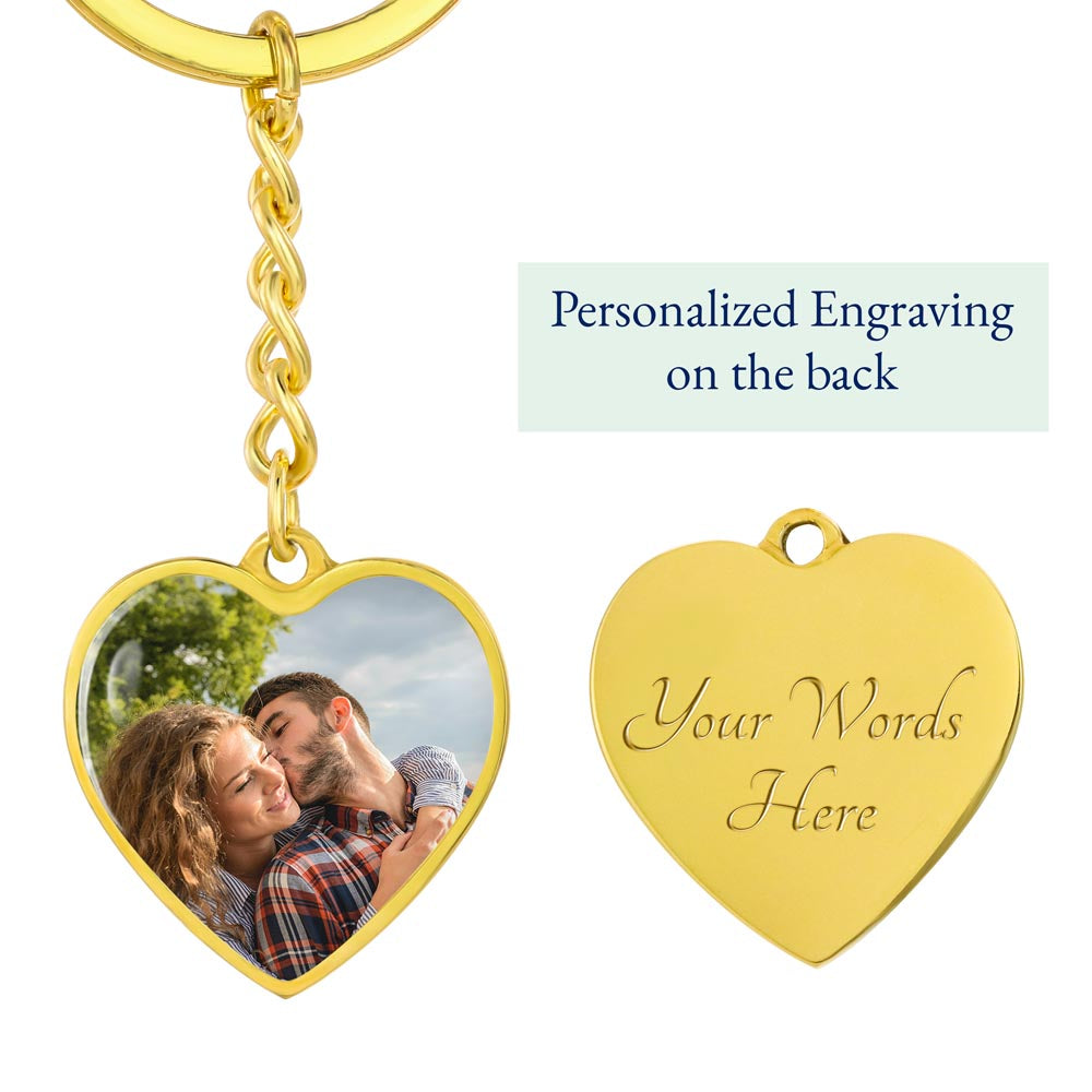 Buyer Upload Graphic Heart Keychain