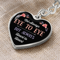 Graphic Heart with Curb Keychain
