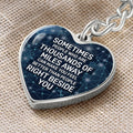 Right Beside You – Long Distance Graphic Heart Keychain