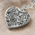 Graphic Heart with Curb Keychain