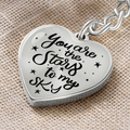 Stars to My Sky – Graphic Heart Keychain