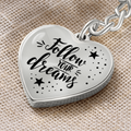 Graphic Heart with Curb Keychain