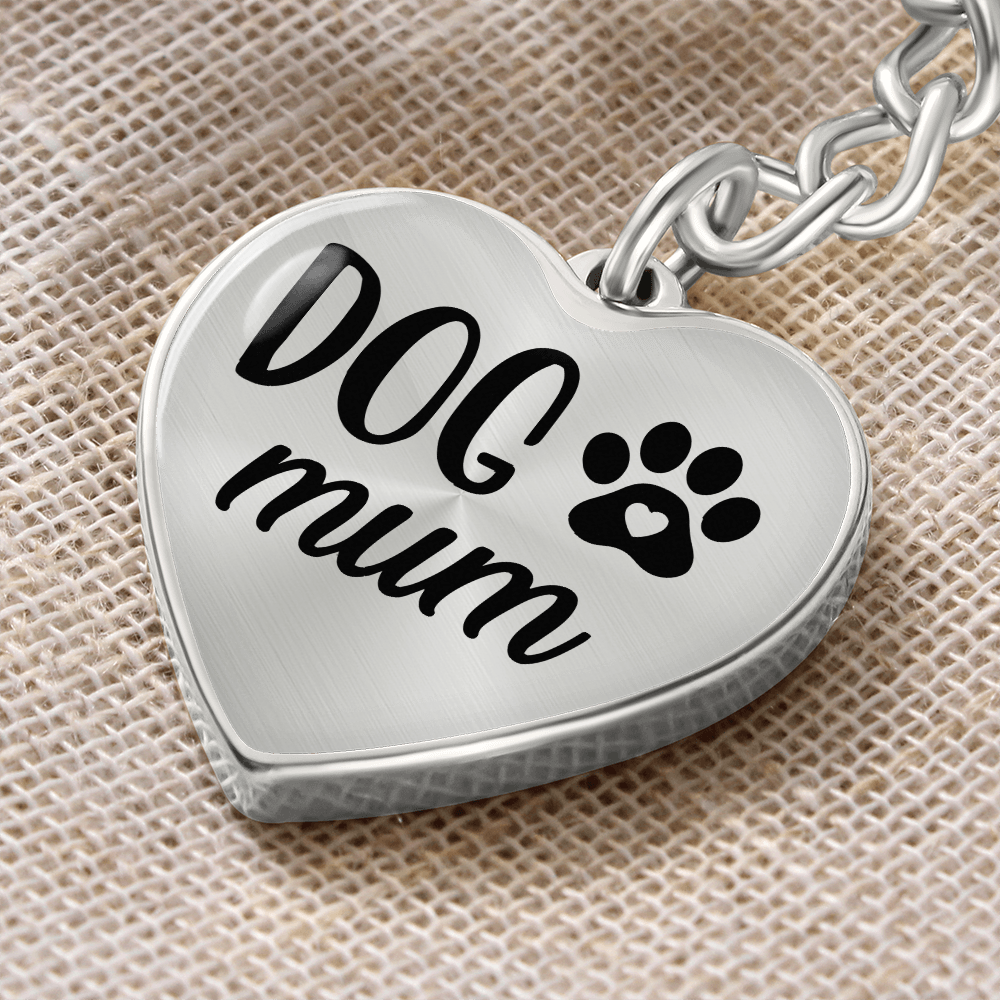 Graphic Heart with Curb Keychain