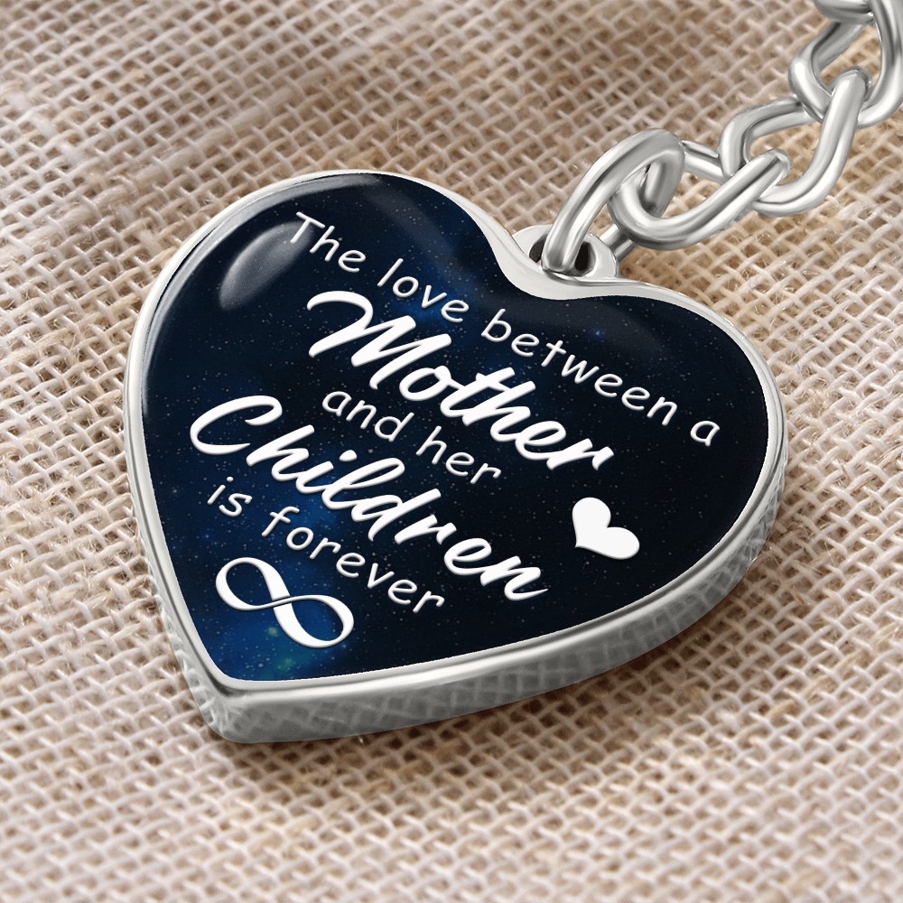 Mother & Children – Forever Love Graphic Heart Keychain