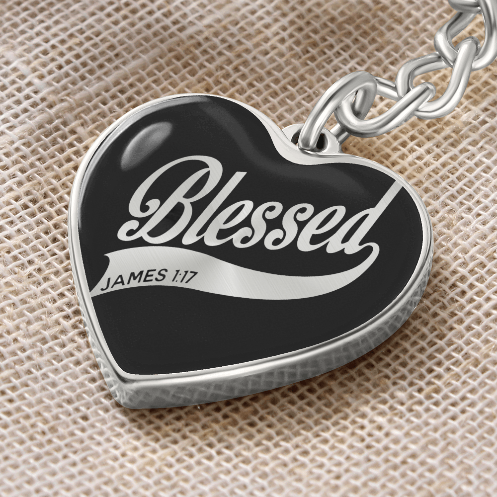 Graphic Heart with Curb Keychain