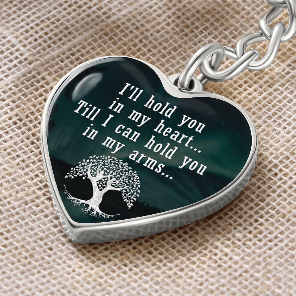 Graphic Heart with Curb Keychain
