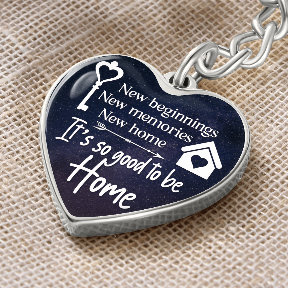 Graphic Heart with Curb Keychain