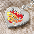 To My Wife – I Love You Graphic Heart Keychain