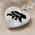Graphic Heart with Curb Keychain