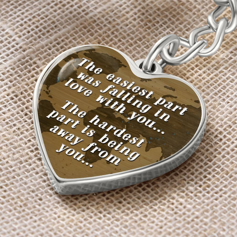 The Easiest & Hardest Part – Graphic Heart Keychain