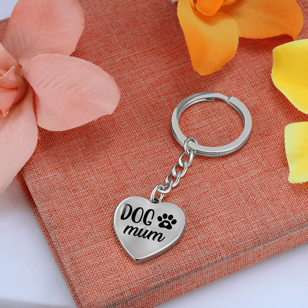 Graphic Heart with Curb Keychain
