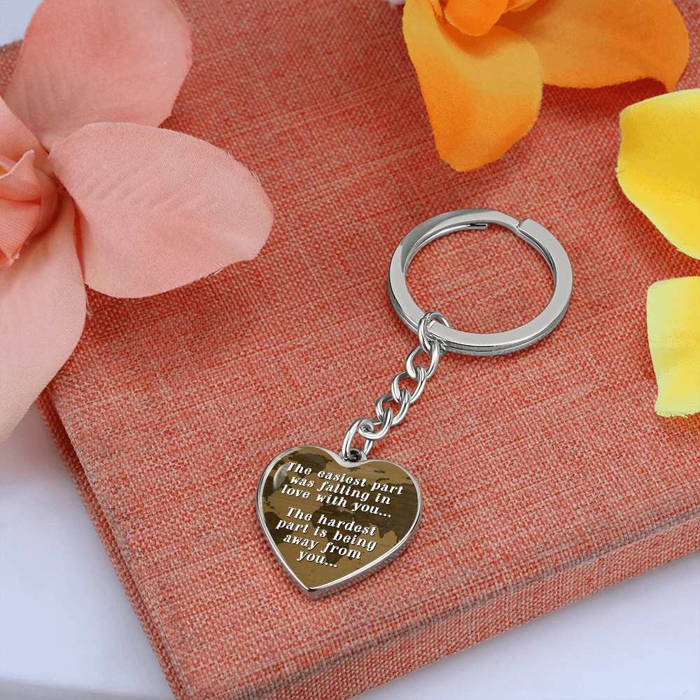 The Easiest & Hardest Part – Graphic Heart Keychain