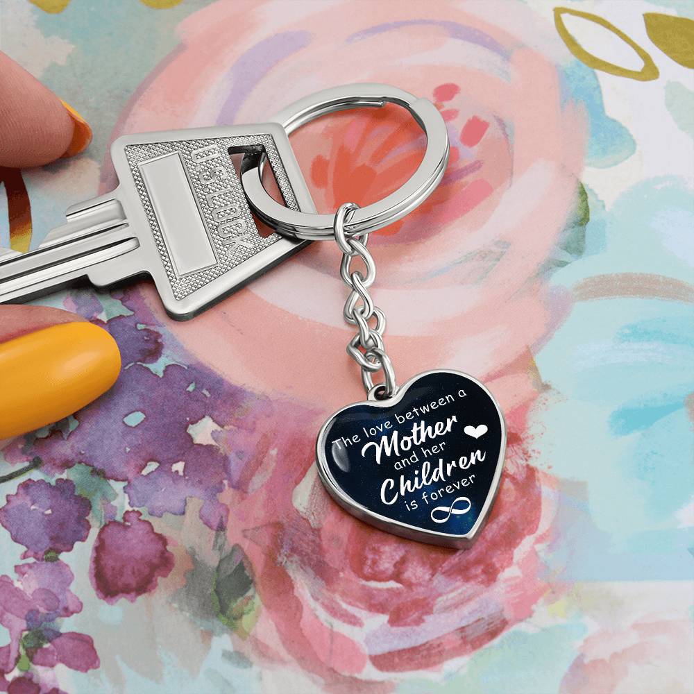 Mother & Children – Forever Love Graphic Heart Keychain