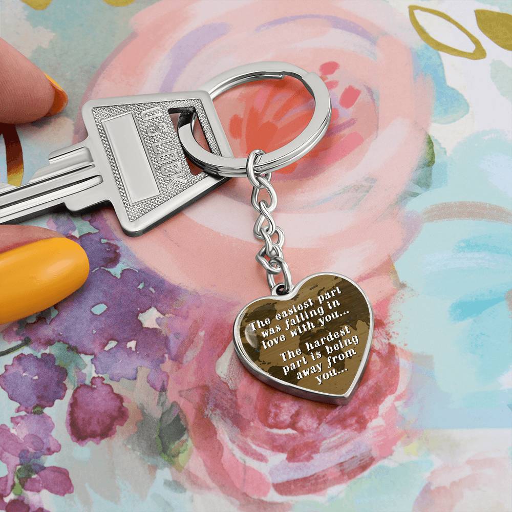 The Easiest & Hardest Part – Graphic Heart Keychain