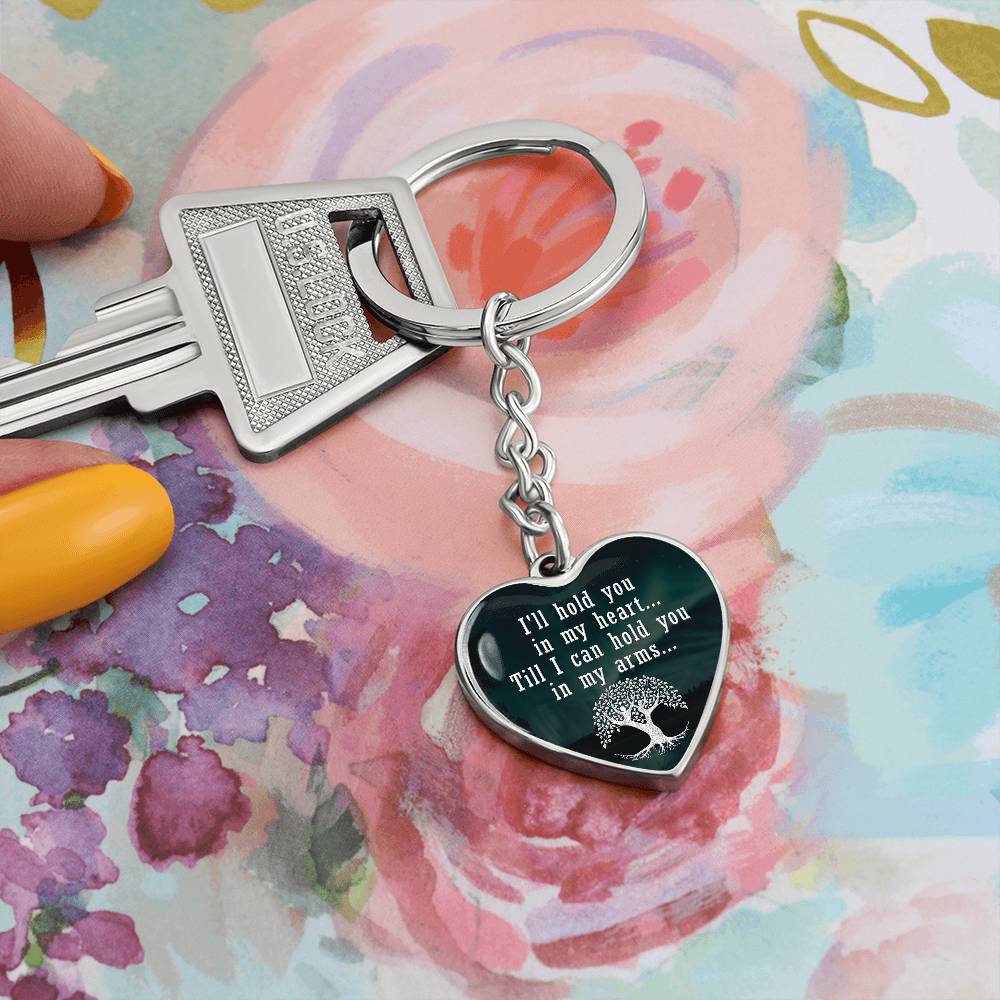 Graphic Heart with Curb Keychain