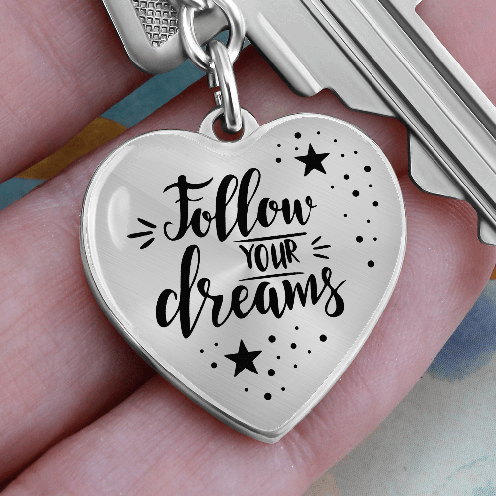 Graphic Heart with Curb Keychain