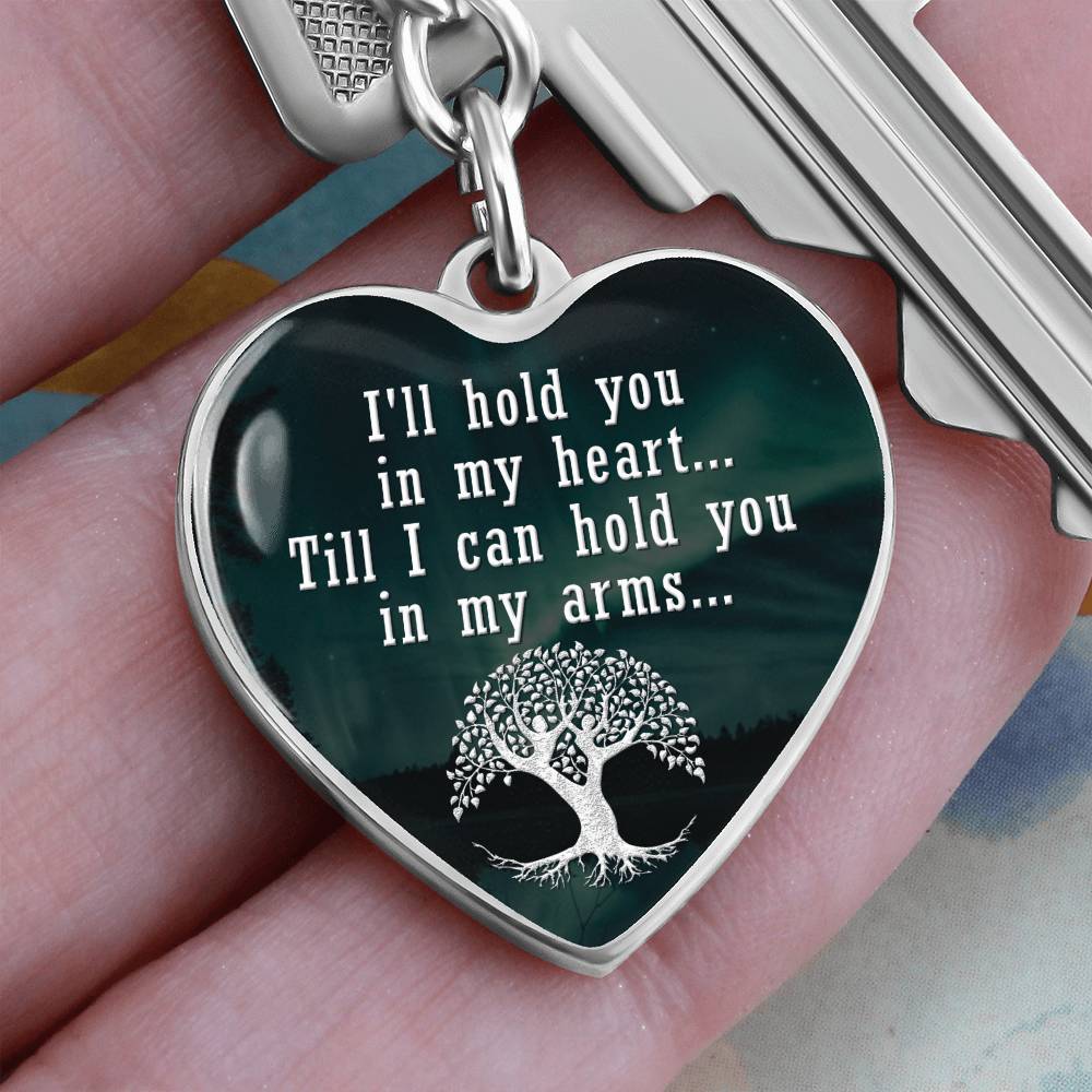 Graphic Heart with Curb Keychain