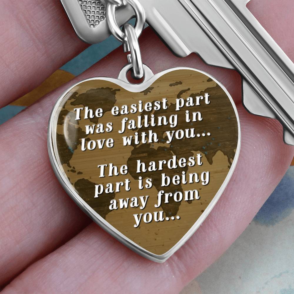 The Easiest & Hardest Part – Graphic Heart Keychain