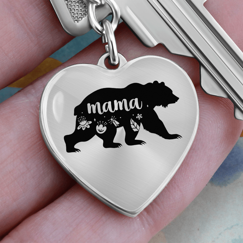 Graphic Heart with Curb Keychain