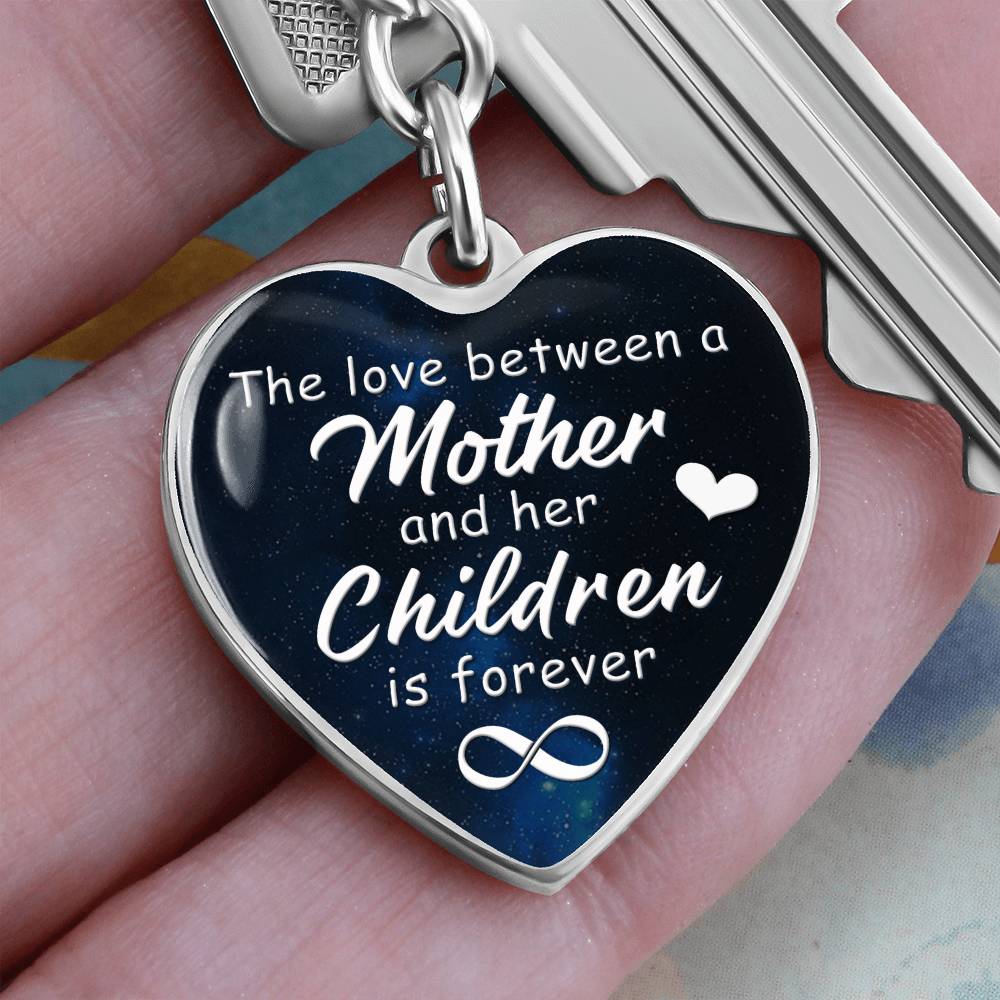 Mother & Children – Forever Love Graphic Heart Keychain
