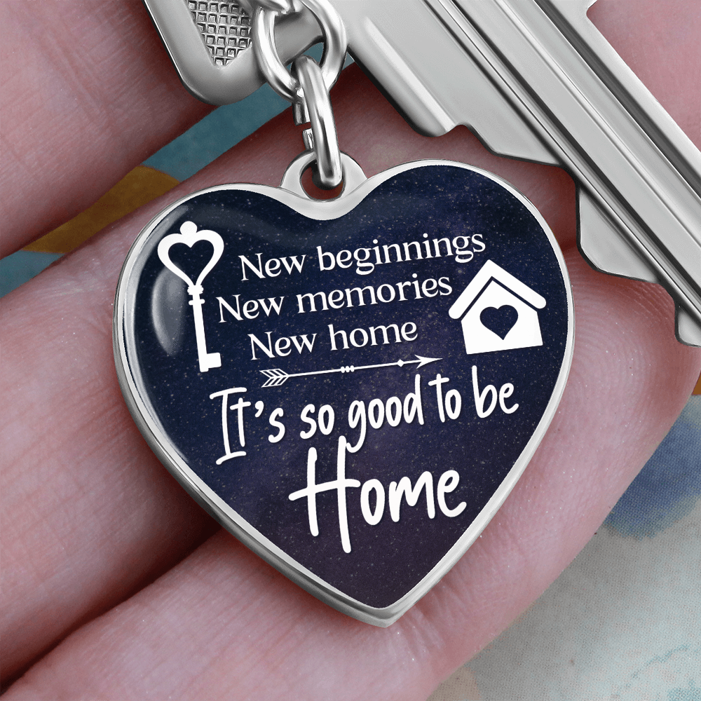 Graphic Heart with Curb Keychain