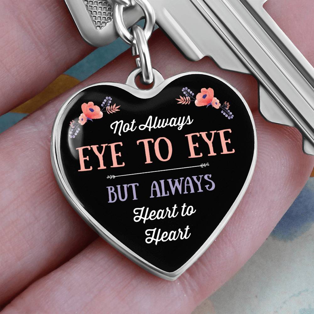 Graphic Heart with Curb Keychain