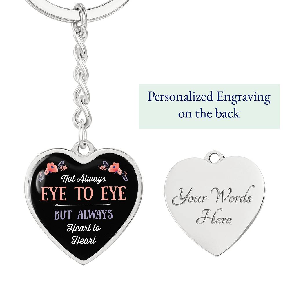 Graphic Heart with Curb Keychain
