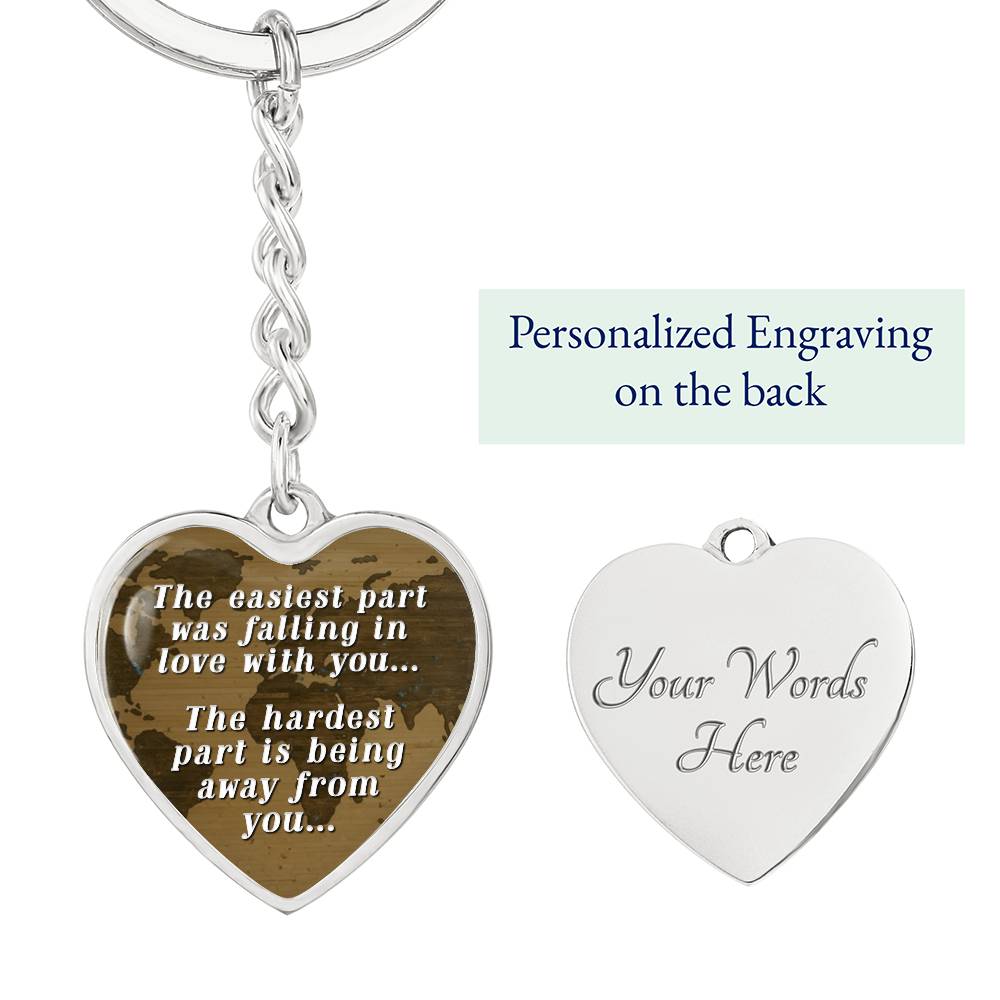 The Easiest & Hardest Part – Graphic Heart Keychain