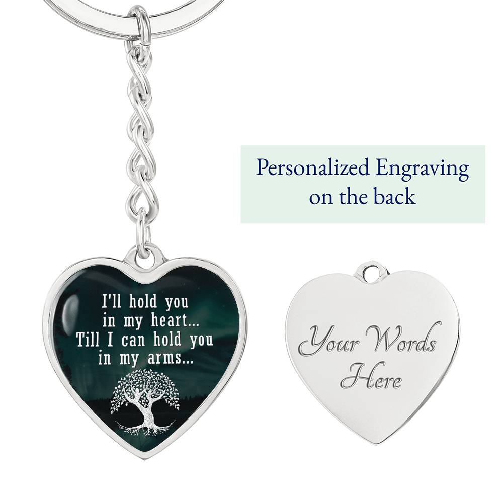 Graphic Heart with Curb Keychain