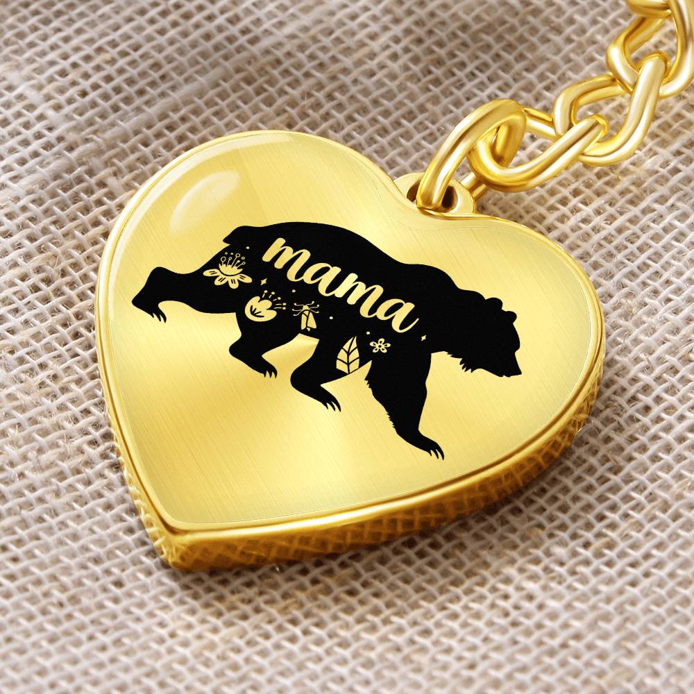 Graphic Heart with Curb Keychain