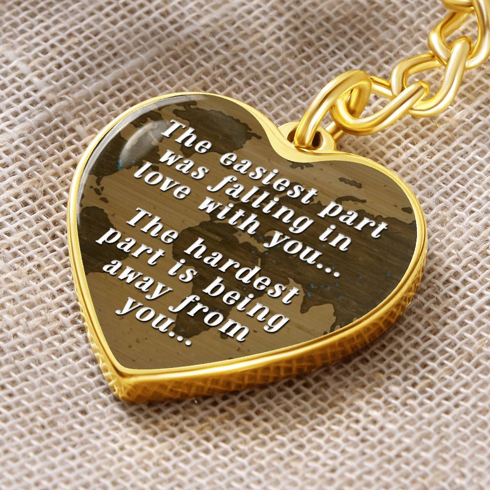 The Easiest & Hardest Part – Graphic Heart Keychain